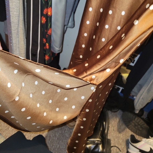 Brown Silky Dress - Picture 2 of 5